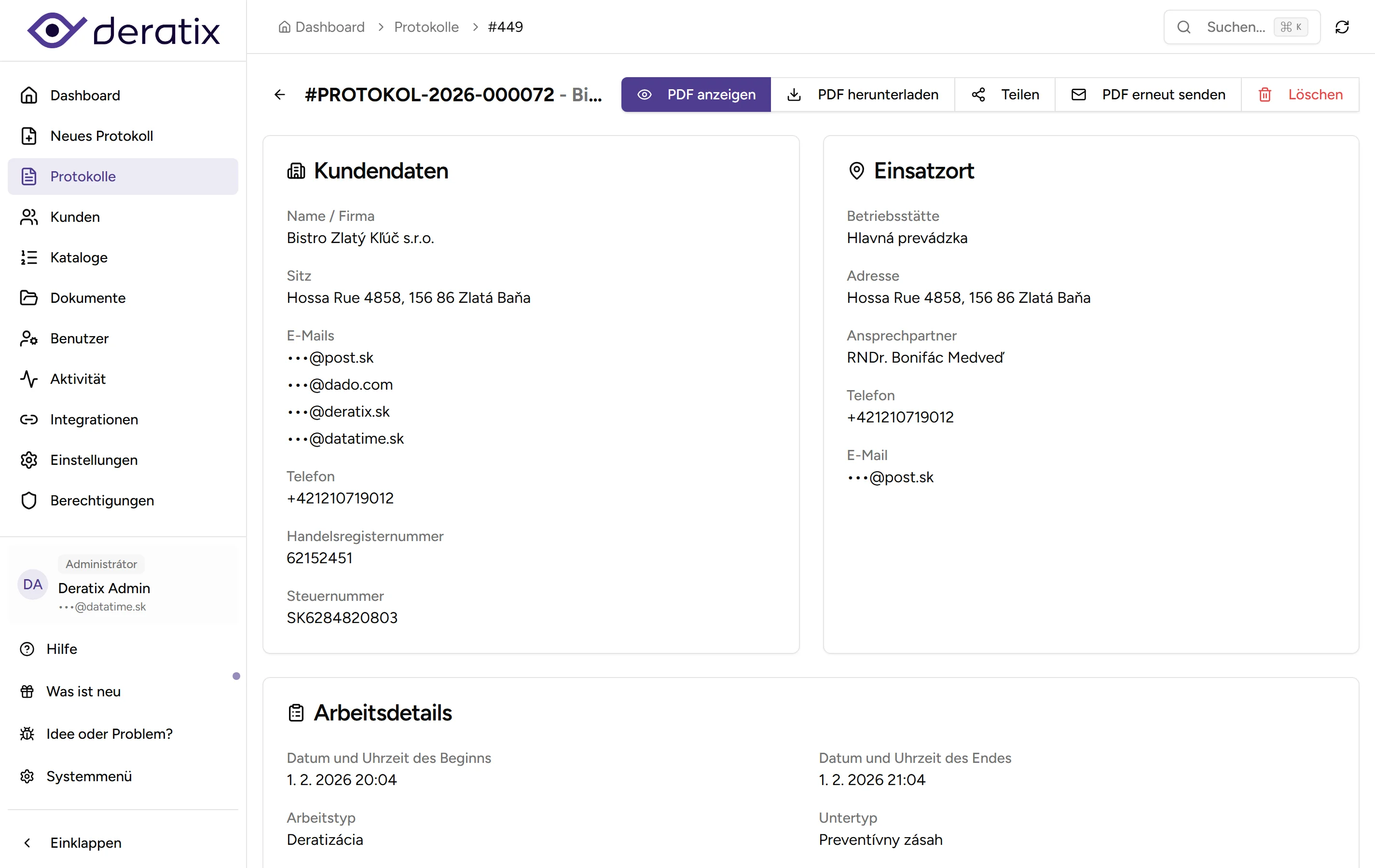 PDF-Protokoll­erstellung - desktop