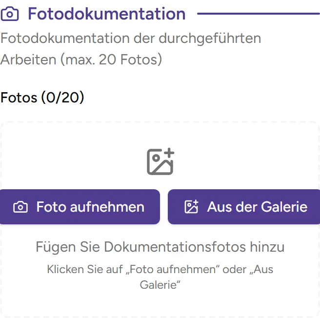 Fotodokumentation - mobile