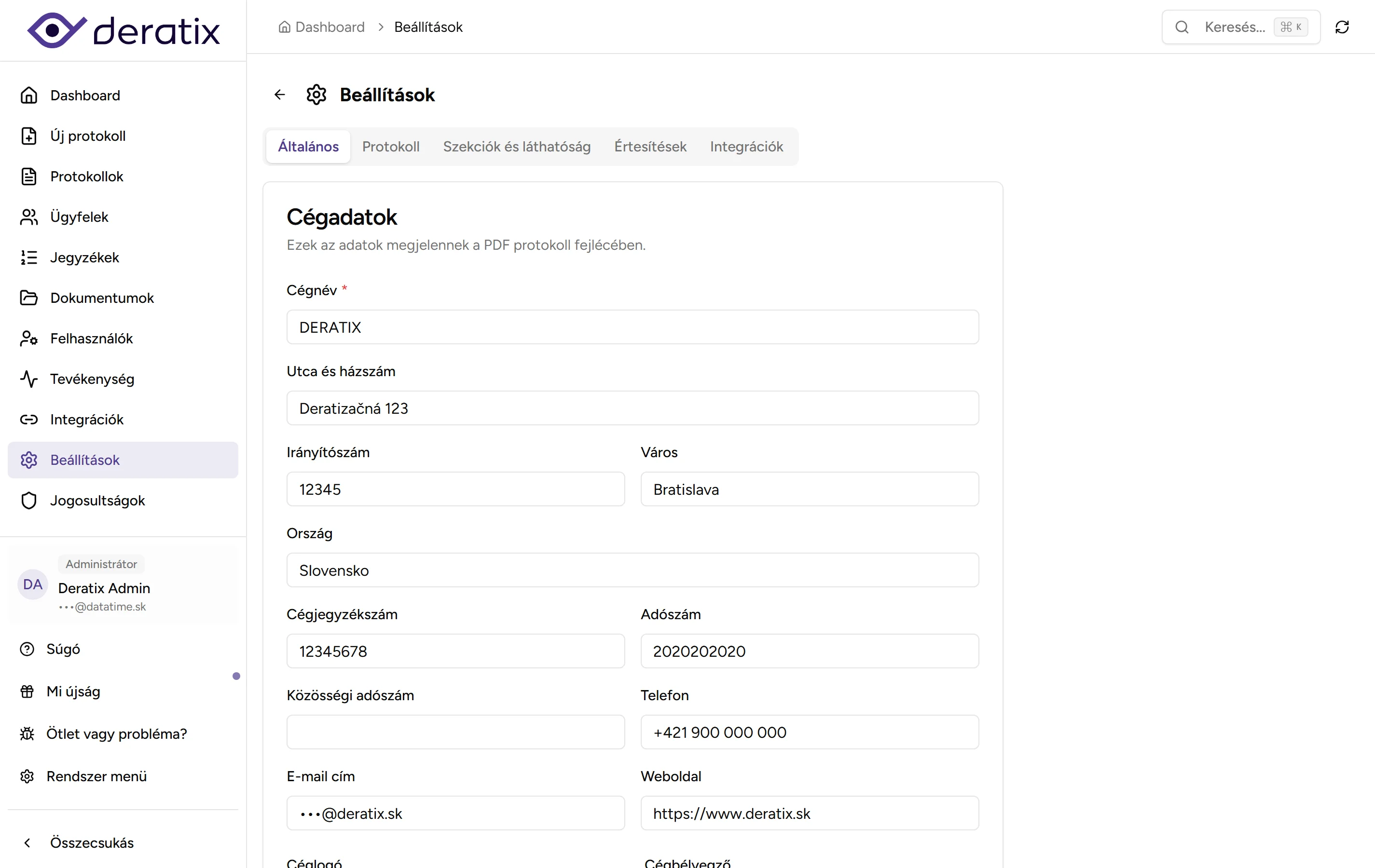Cég arculata - desktop