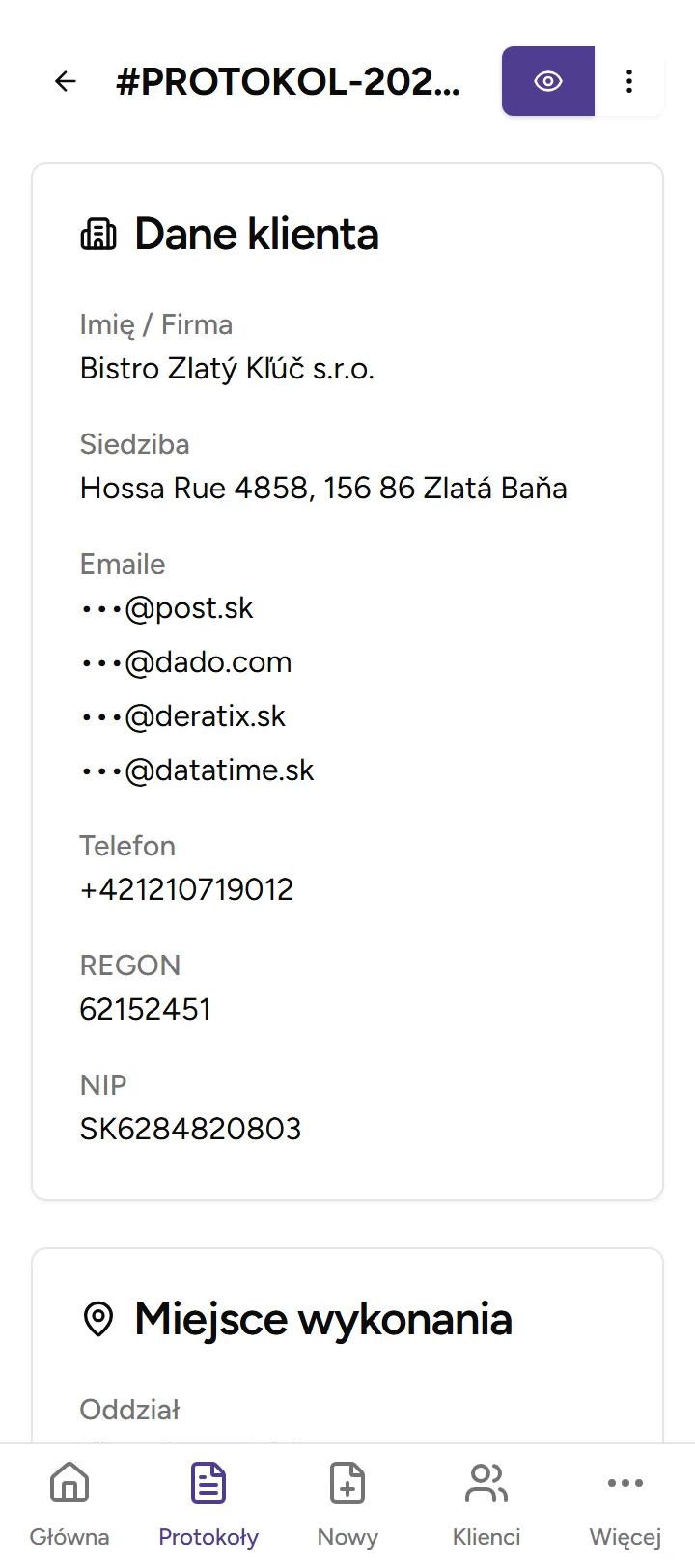 Generowanie protokołu PDF - mobile