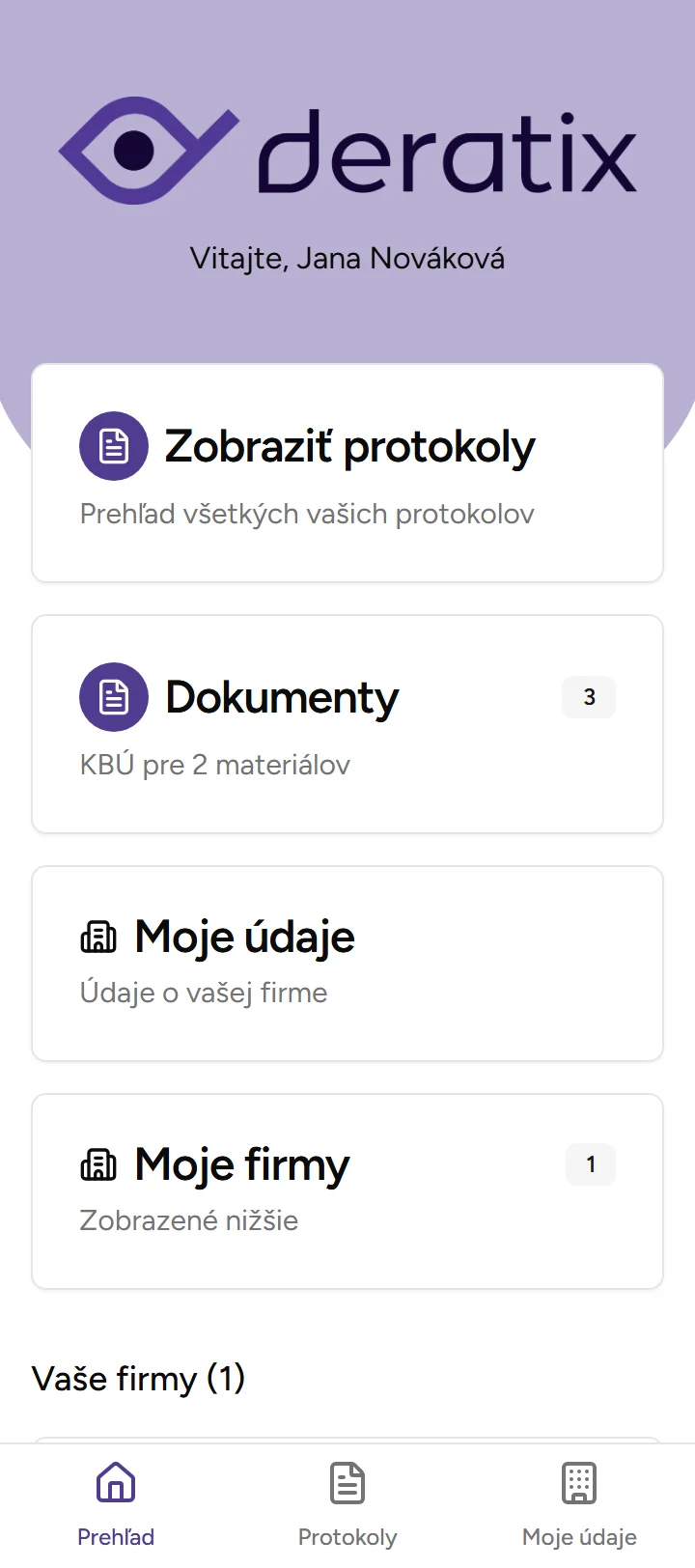 Klientský portál - mobile