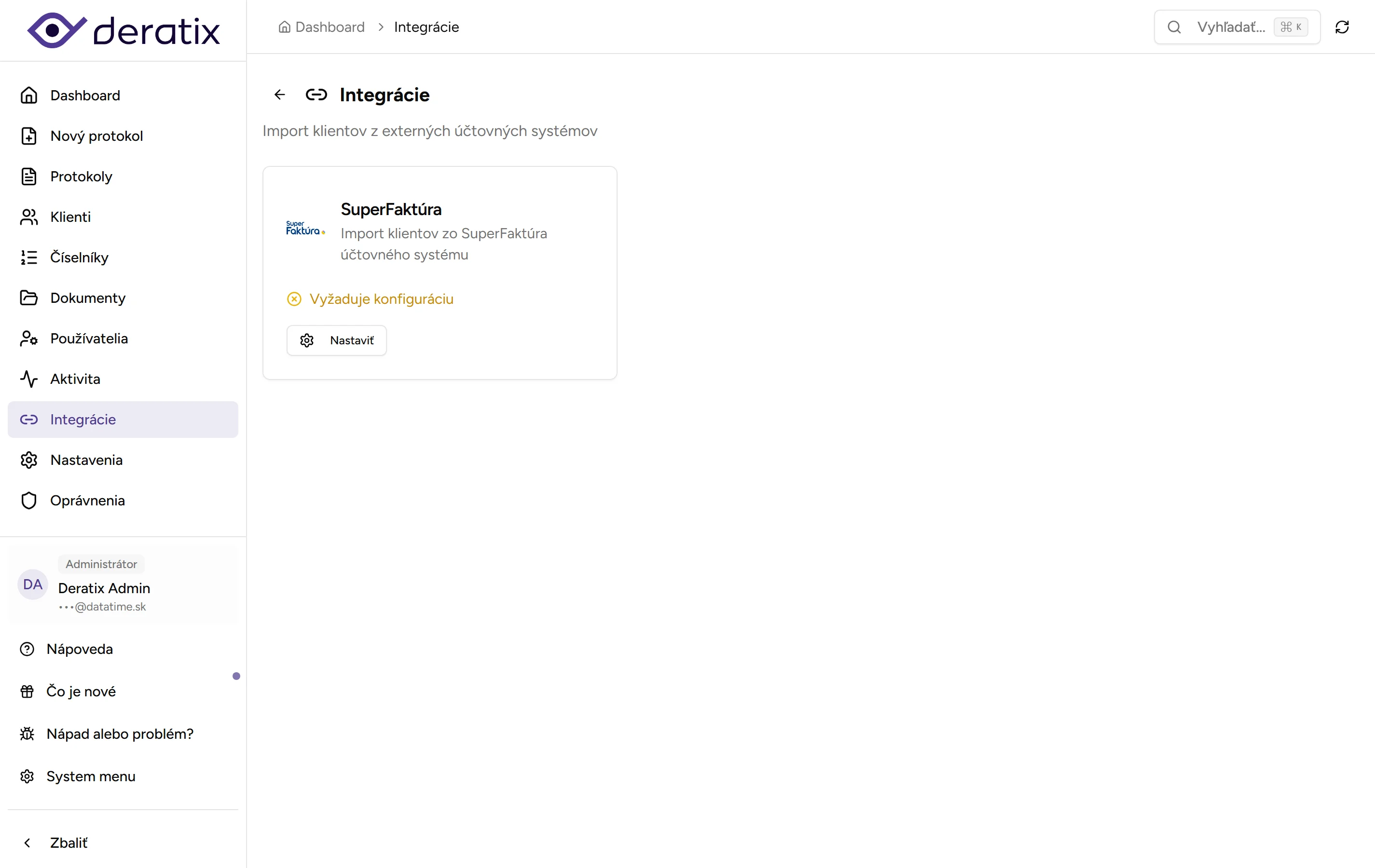 Integrácie Integrácie - Desktop