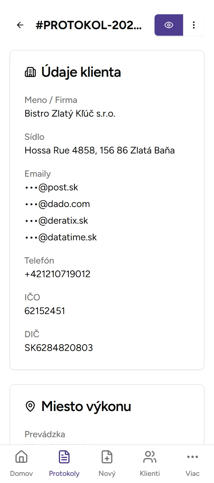 Generovanie PDF protokolu - mobile