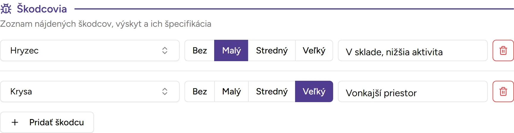 Sekcia škodcov - Desktop