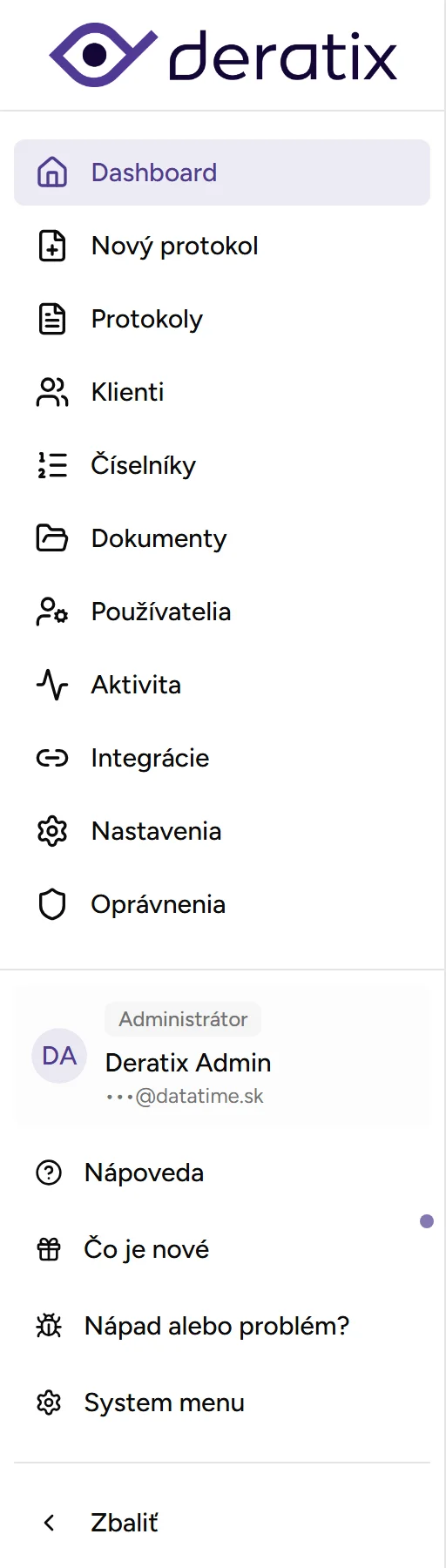 Bočný panel Bočný panel - Desktop